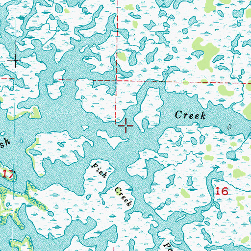 Topographic Map of Fish Creek, FL