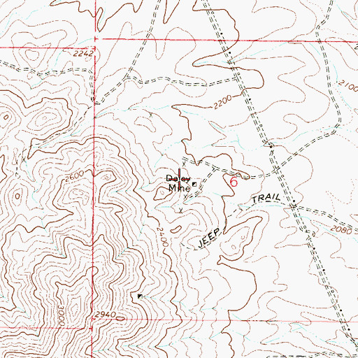 Topographic Map of Daisy Mine, AZ