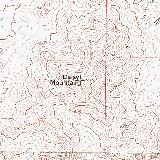 Topographic Map of Daisy Mountain, AZ