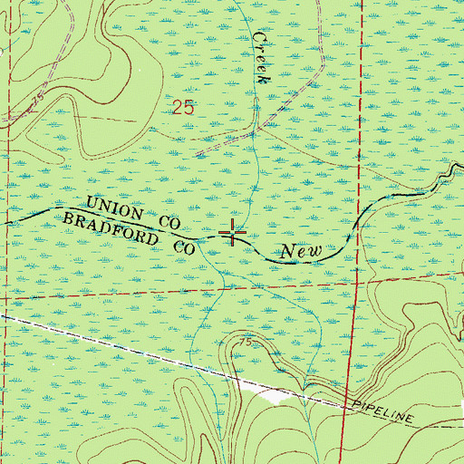 Topographic Map of Fivemile Creek, FL