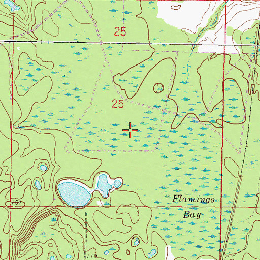 Topographic Map of Flamingo Bay, FL