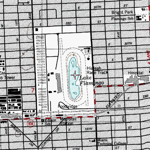 Topographic Map of Lake Flamingo, FL
