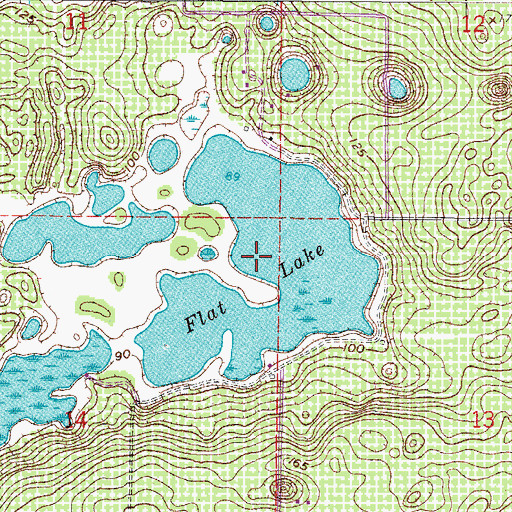 Topographic Map of Flat Lake, FL