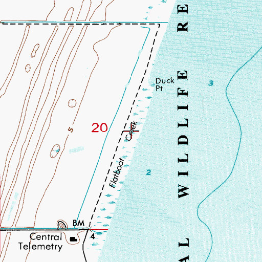 Topographic Map of Flatboat Creek, FL