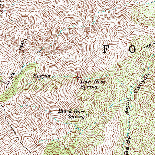 Topographic Map of Dan Neal Spring, AZ