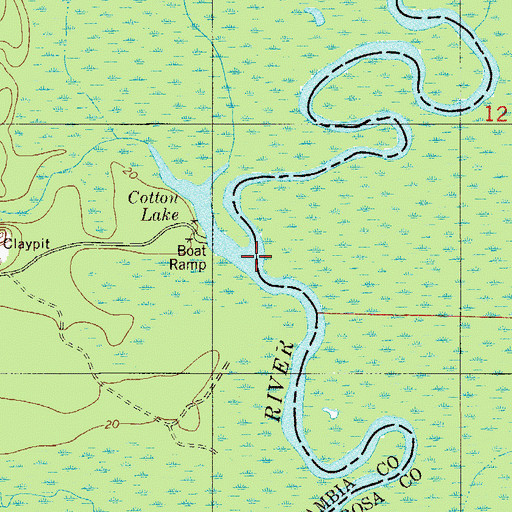 Topographic Map of Fletcher Creek, FL