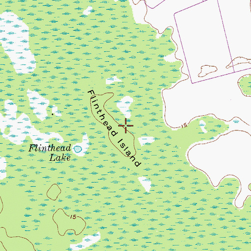 Topographic Map of Flinthead Island, FL