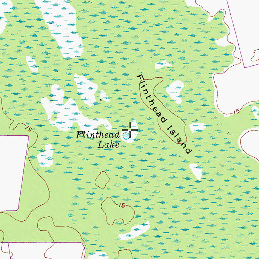 Topographic Map of Flinthead Lake, FL