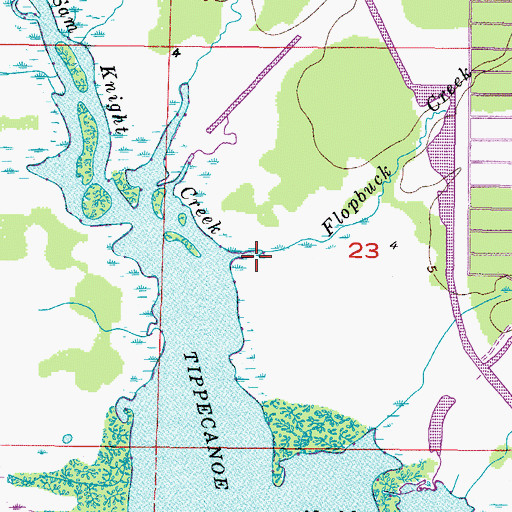 Topographic Map of Flopbuck Creek, FL