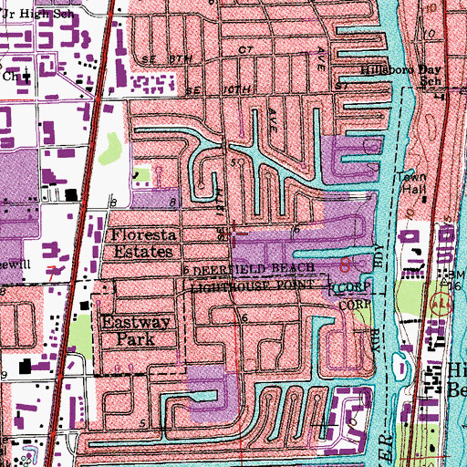 Topographic Map of Floresta Estates, FL
