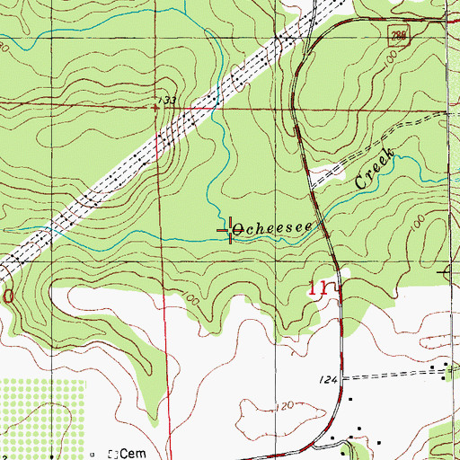 Topographic Map of Flowers Creek, FL