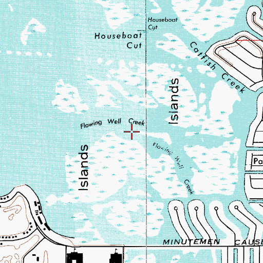 Topographic Map of Flowing Well Creek, FL