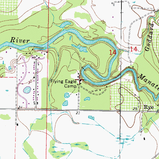 Topographic Map of Flying Eagle Camp, FL