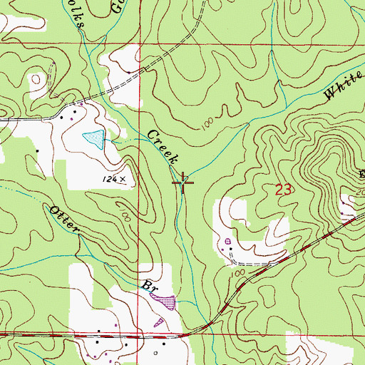 Topographic Map of Folks Creek, FL