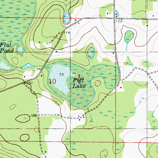 Topographic Map of Foll Lake, FL