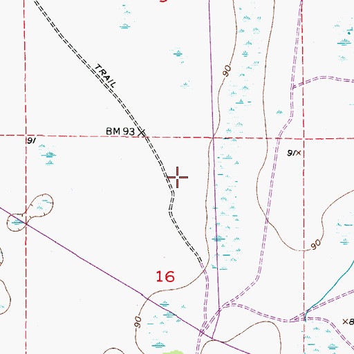 Topographic Map of Footman Trail, FL