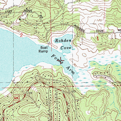 Topographic Map of Fords Arm, FL
