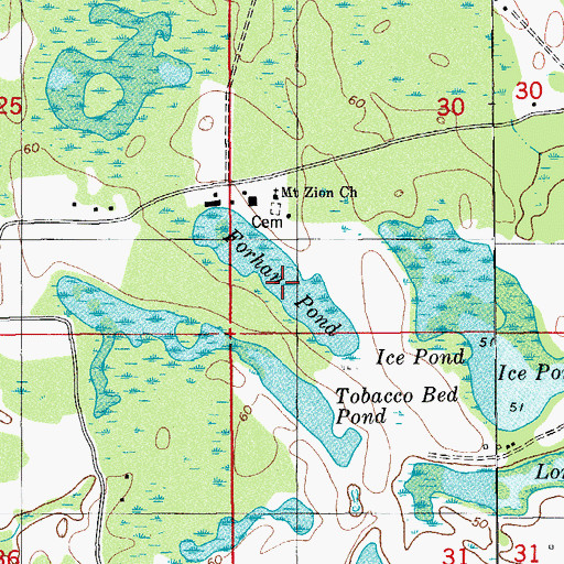 Topographic Map of Forhan Pond, FL