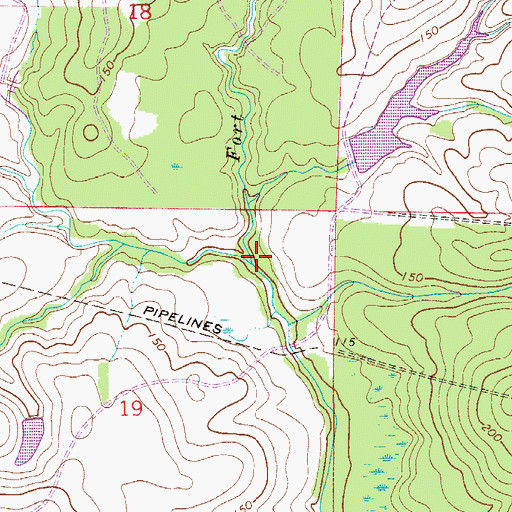 Topographic Map of Fort Kirkland Branch, FL
