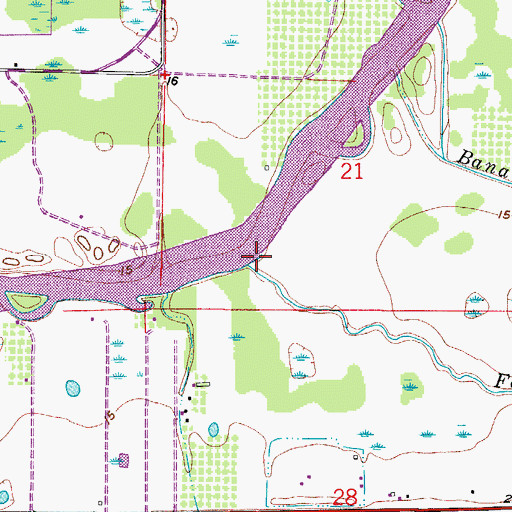 Topographic Map of Fort Simmons Branch, FL