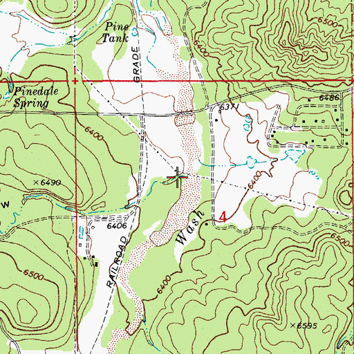 Topographic Map of Danish Hollow, AZ