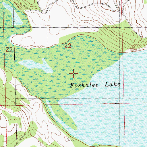 Topographic Map of Foshalee Lake, FL