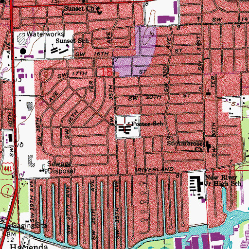 Topographic Map of Stephen Foster Elementary School, FL
