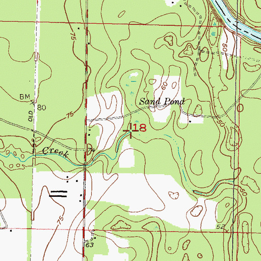 Topographic Map of Fourmile Creek, FL
