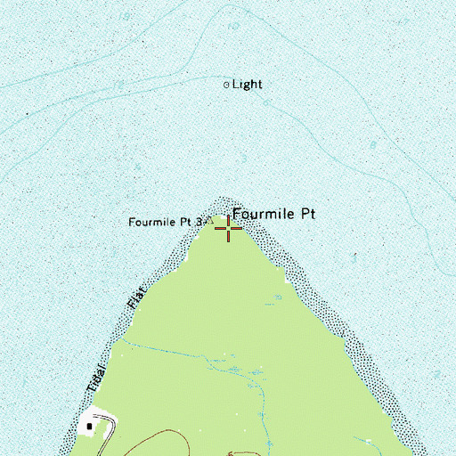 Topographic Map of Fourmile Point, FL