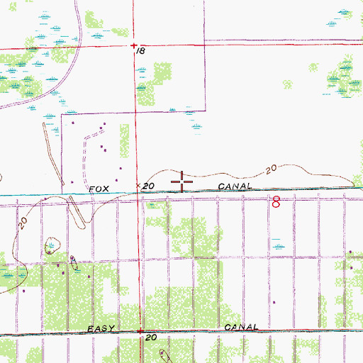 Topographic Map of Fox Canal, FL