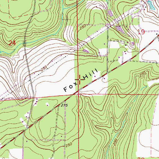 Topographic Map of Fox Hill, FL