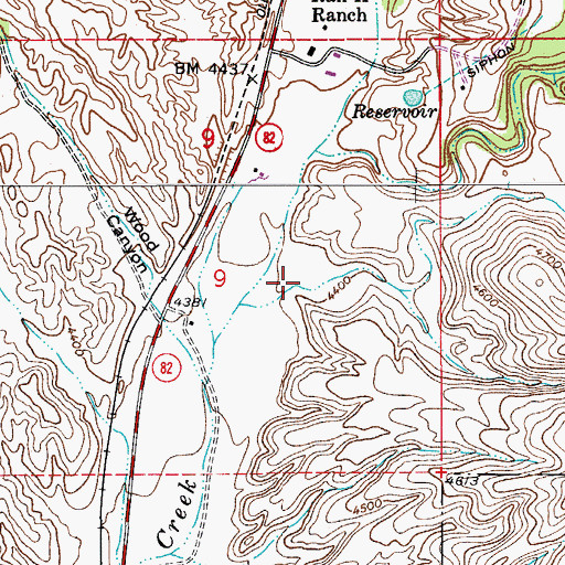 Topographic Map of Dark Canyon, AZ