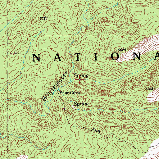 Topographic Map of Dark Canyon, AZ