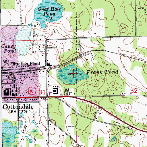 Topographic Map of Frank Pond, FL