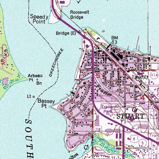 Topographic Map of Frazier Creek, FL