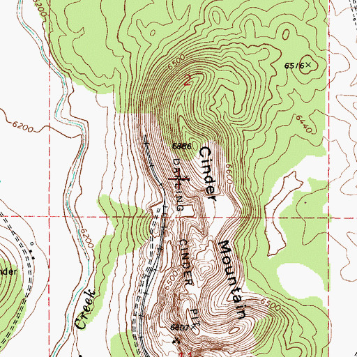 Topographic Map of Darling Cinder Pit, AZ