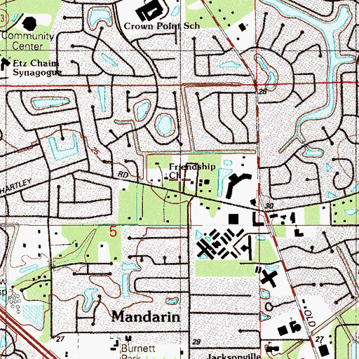 Topographic Map of Friendship Church, FL