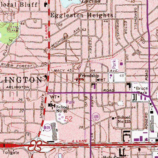 Topographic Map of Friendship Church, FL