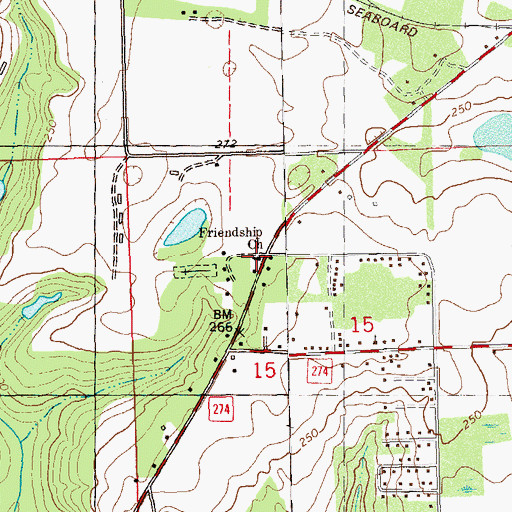 Topographic Map of Friendship Church, FL