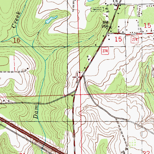 Topographic Map of Friendship School, FL