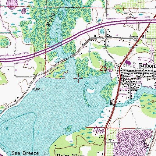 Topographic Map of Frog Creek, FL