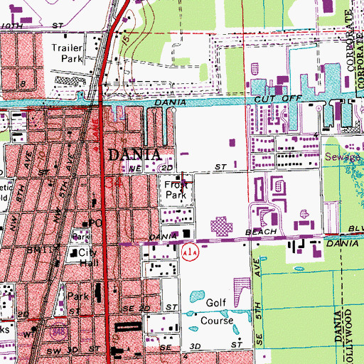 Topographic Map of Frost Park, FL