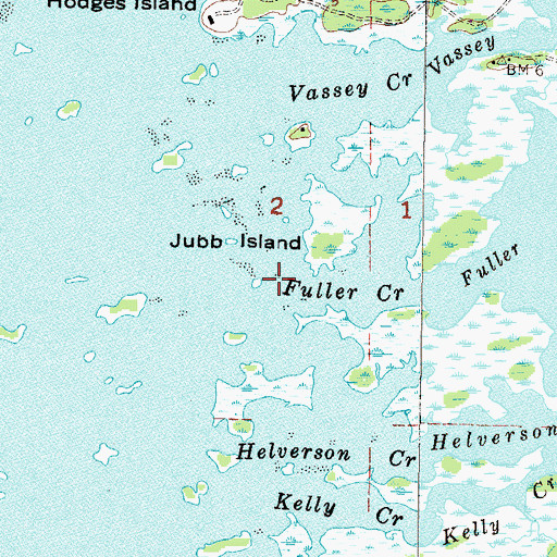 Topographic Map of Fuller Creek, FL