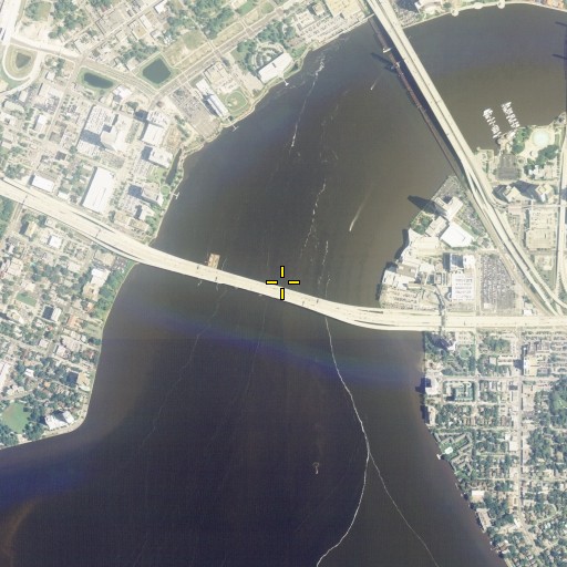 Aerial/Satellite Image of Fuller Warren Bridge, FL