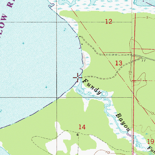 Topographic Map of Fundy Bayou, FL