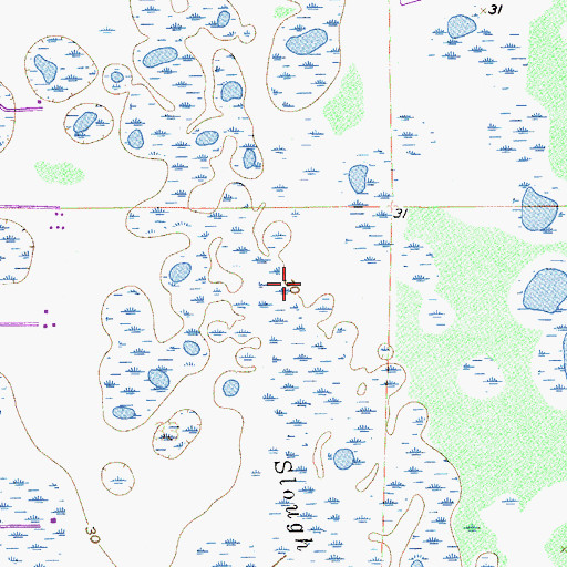 Topographic Map of Fussel Slough, FL