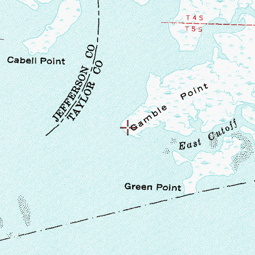 Topographic Map of Gamble Point, FL