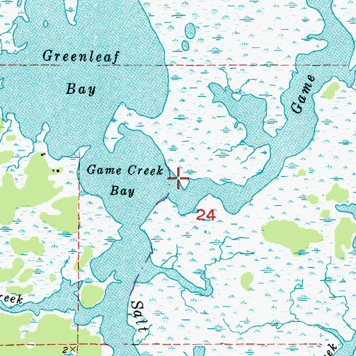 Topographic Map of Game Creek, FL