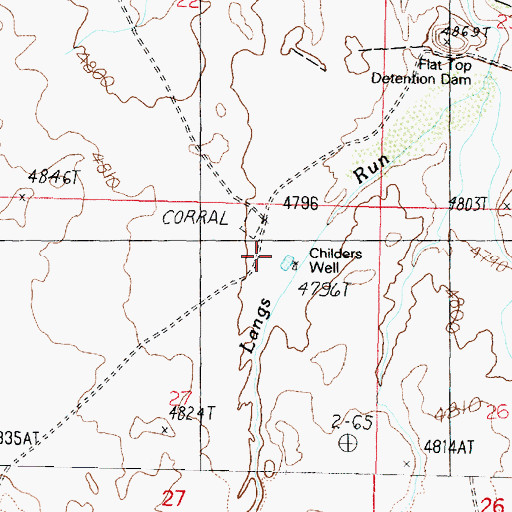 Topographic Map of Childers Well, AZ