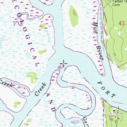 Topographic Map of Garden Creek, FL
